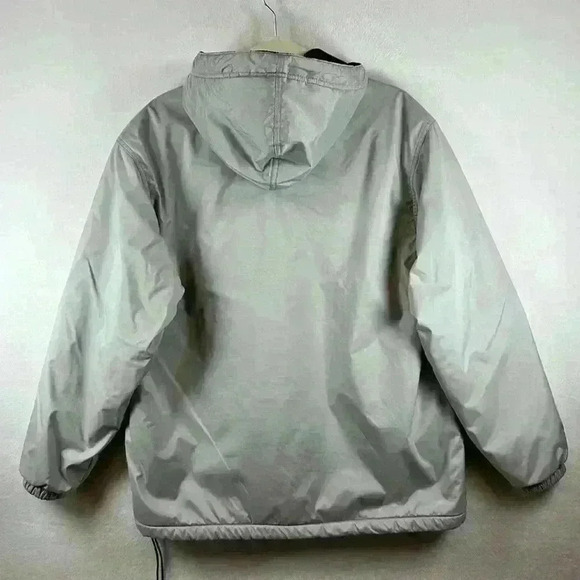 J Crew Sport Hooded Jacket Men's Sz Small Gray 1/4 Zip Pullover Fleece Lined - Picture 4 of 12